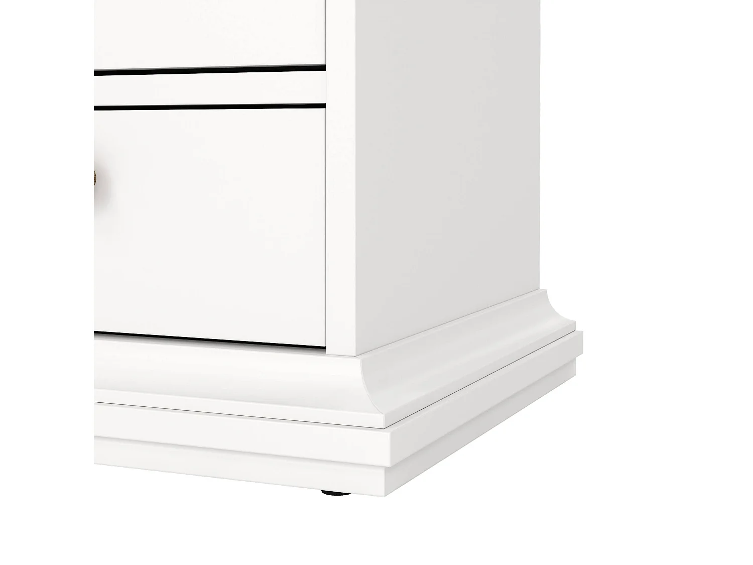 Mesa de cabeceira Drossin, Cómoda baixa, Mesa de cabeceira, Prateleira de cama, 44x40 h59 cm, Branco