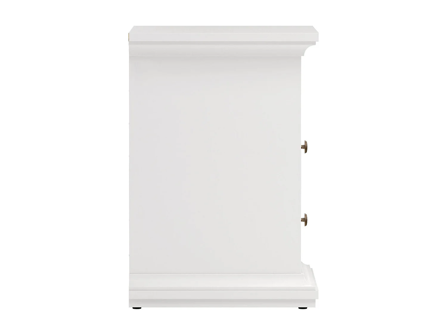 Chevet Drossin, Commode basse, Table de nuit, Étagère de chevet, 44x40 h59 cm, Blanc