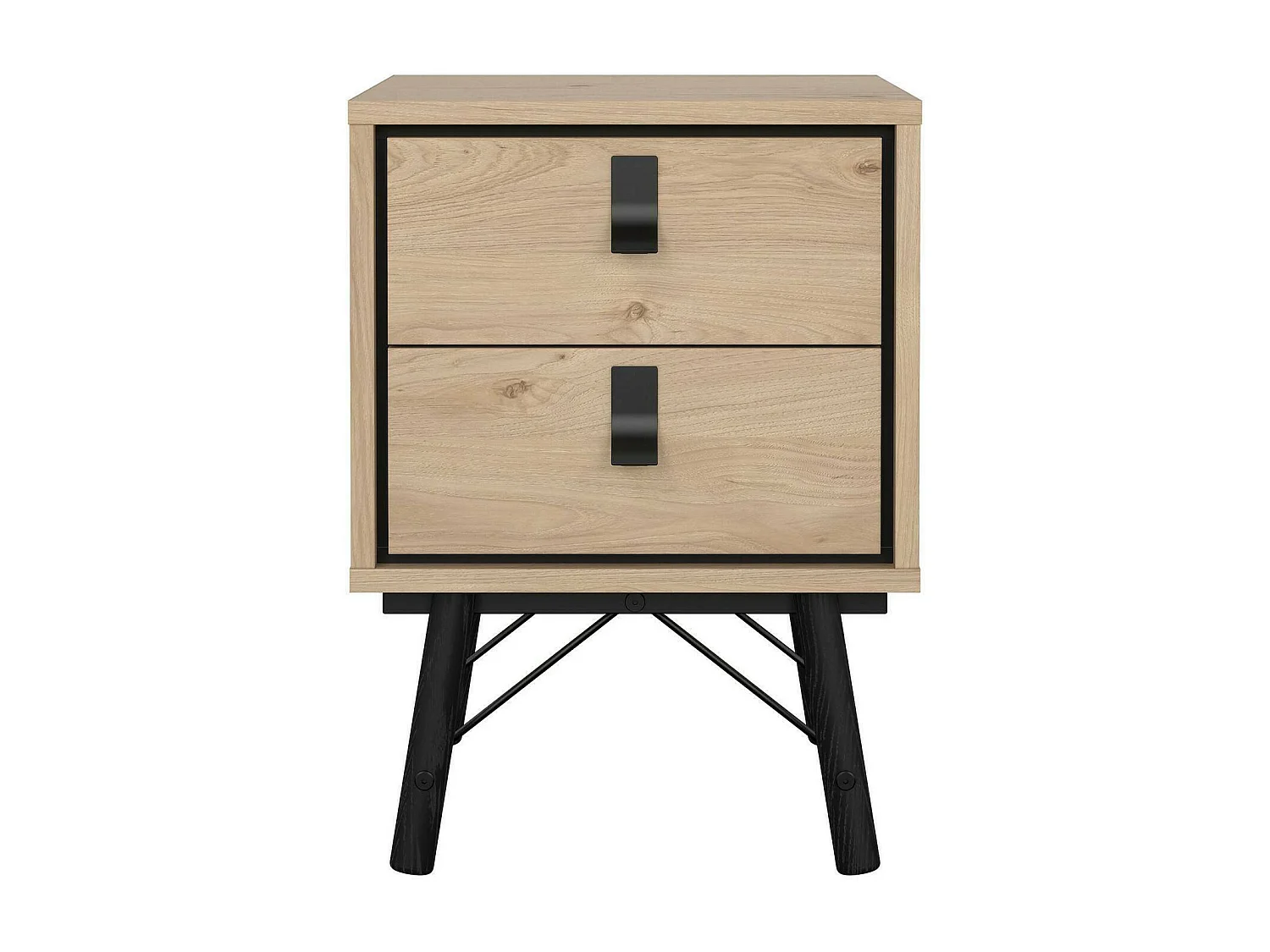 Drovell nachtkastje, Lage ladekast, Nachtkastje, Bedplank, 43x40 h60 cm, Eiken