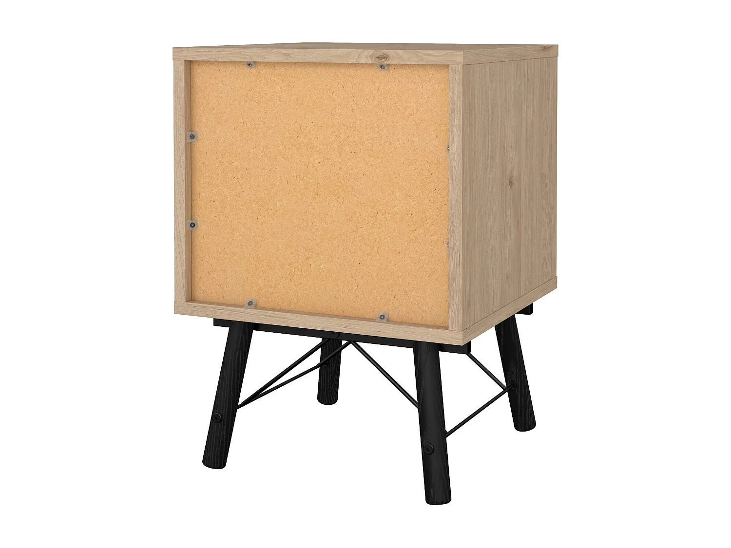 Drovell nachtkastje, Lage ladekast, Nachtkastje, Bedplank, 43x40 h60 cm, Eiken