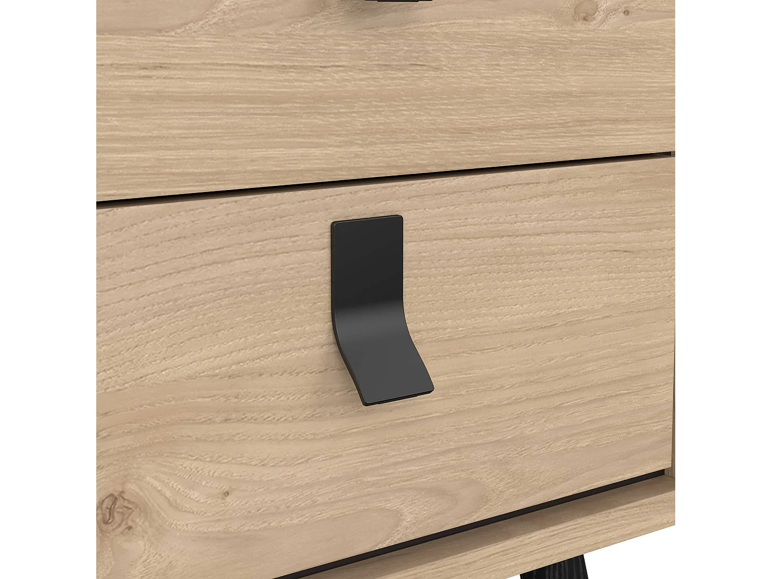Nachttisch Drovell, Niedrige Kommode, Tisch, Multifunktionaler Nachttisch, 43x40 h60 cm, Eiche