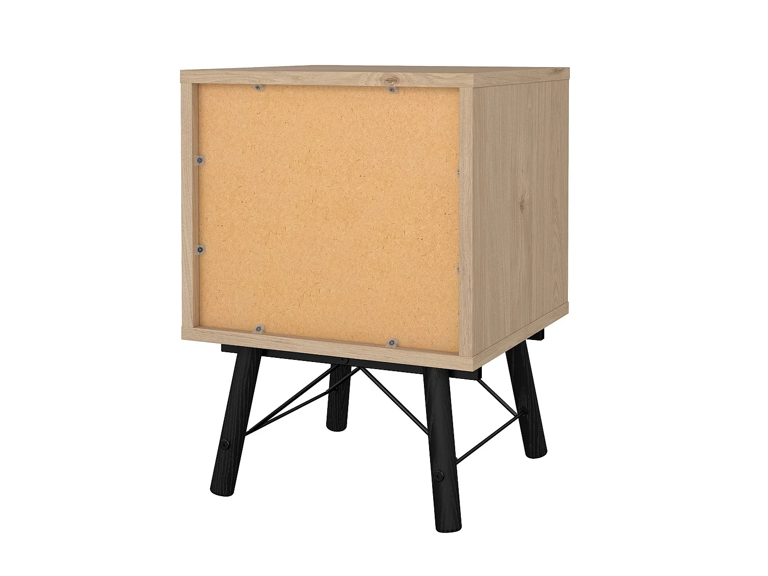Drovell nachtkastje, Lage ladekast, Nachtkastje, Bedplank, 43x40 h60 cm, Eiken