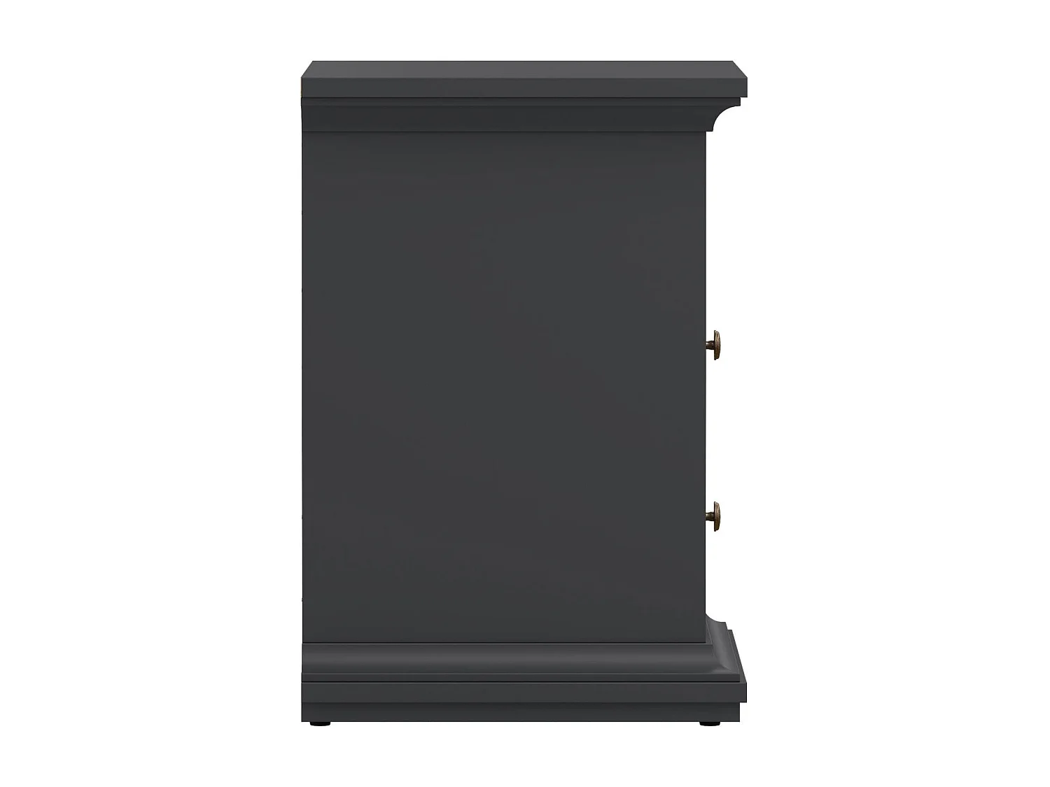 Comodino Alichin, 2 Cassetti, 40x43.6x58.8h cm Grigio