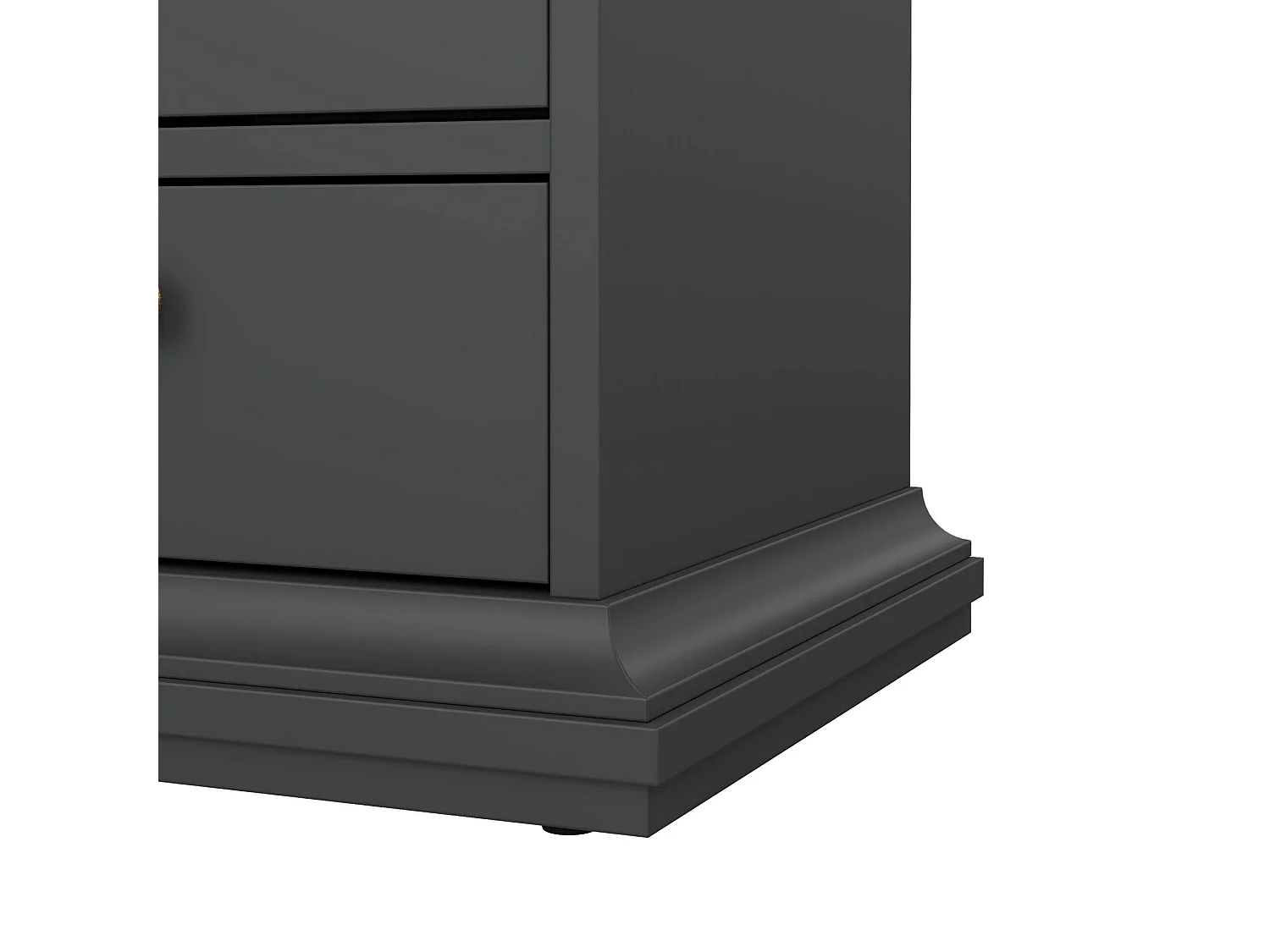 Comodino Alichin, 2 Cassetti, 40x43.6x58.8h cm Grigio