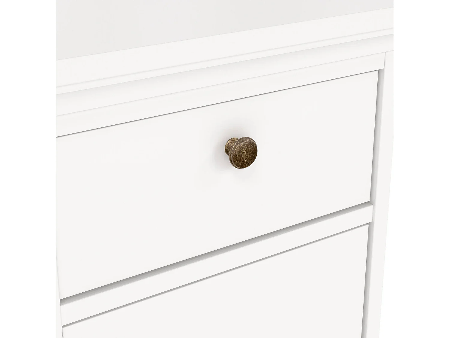 Chevet Drrahman, Commode basse, Table de nuit, Étagère de chevet, 44x40 h70 cm, Blanc