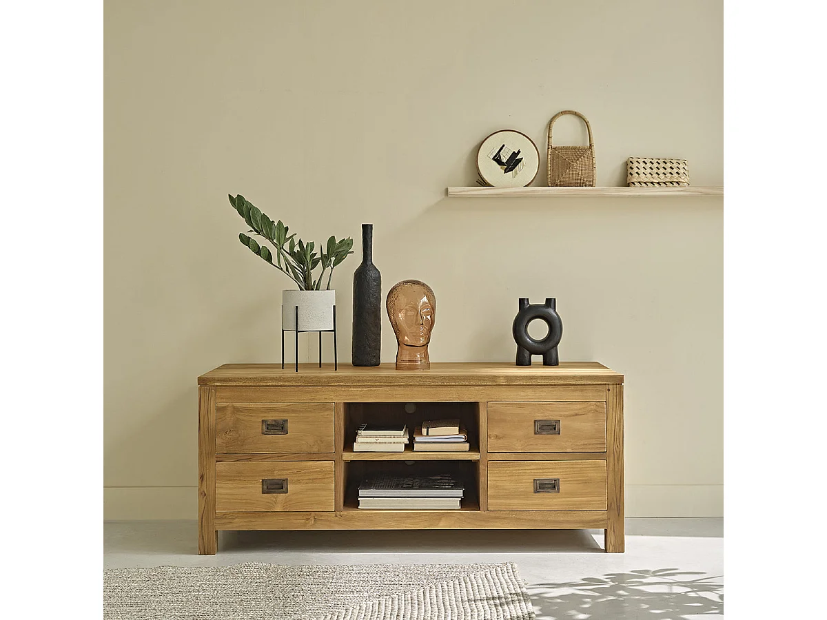 Mobile TV in teak massello 120 cm