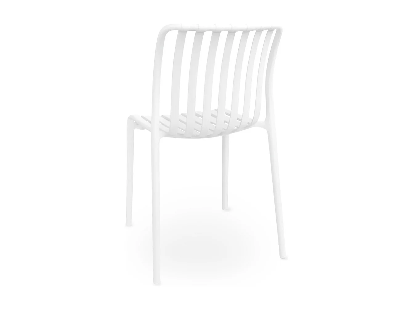 Iside buitenstoel van duurzaam kunststof, premium comfort, wit