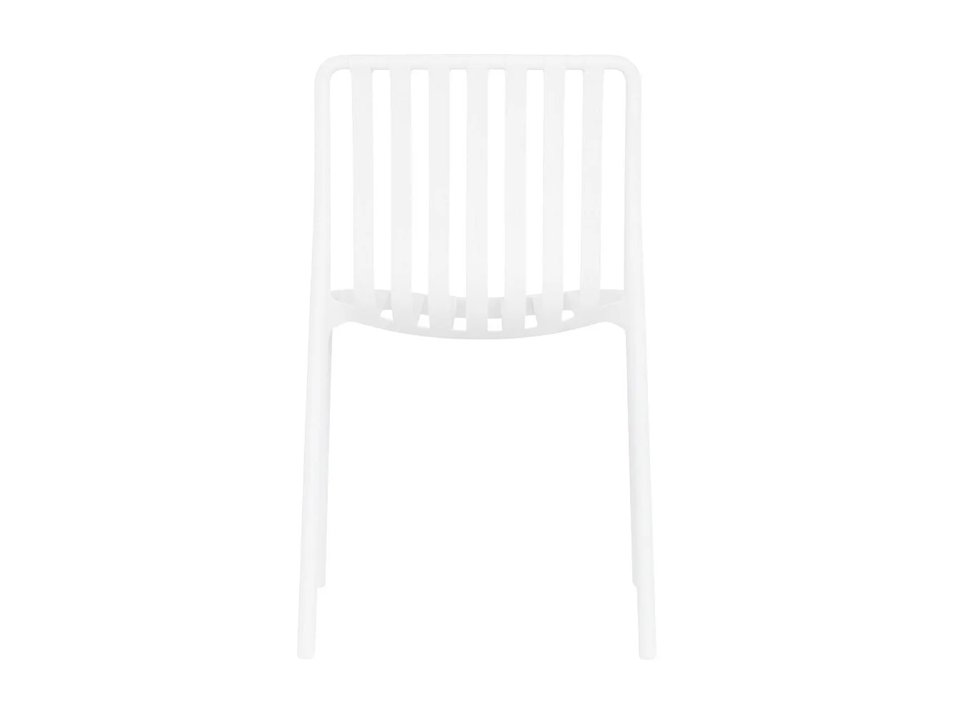 Iside buitenstoel van duurzaam kunststof, premium comfort, wit