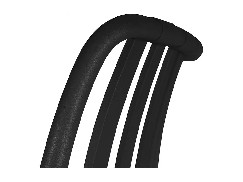 Iside buitenstoel van duurzaam kunststof, premium comfort in zwart