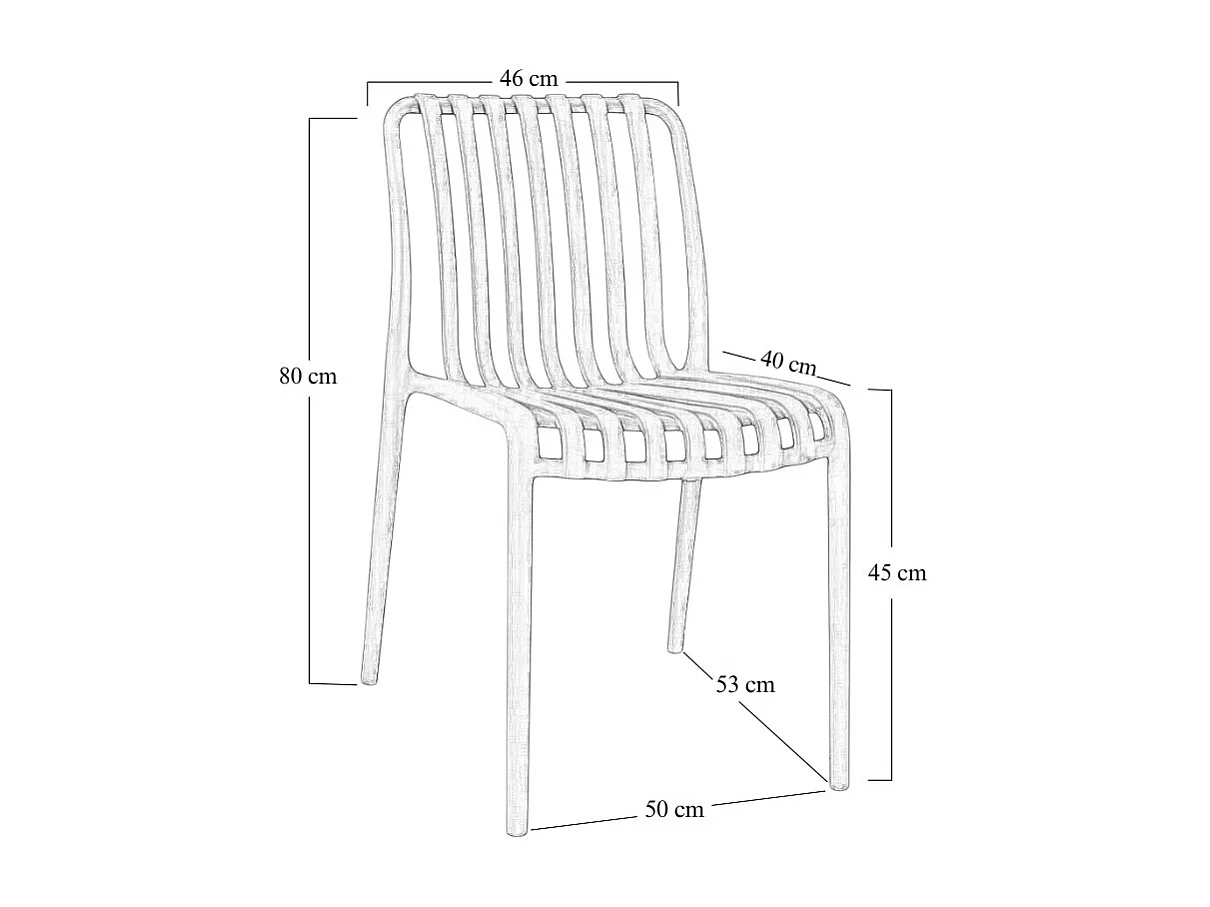 Iside buitenstoel van duurzaam kunststof, premium comfort, baksteenrood