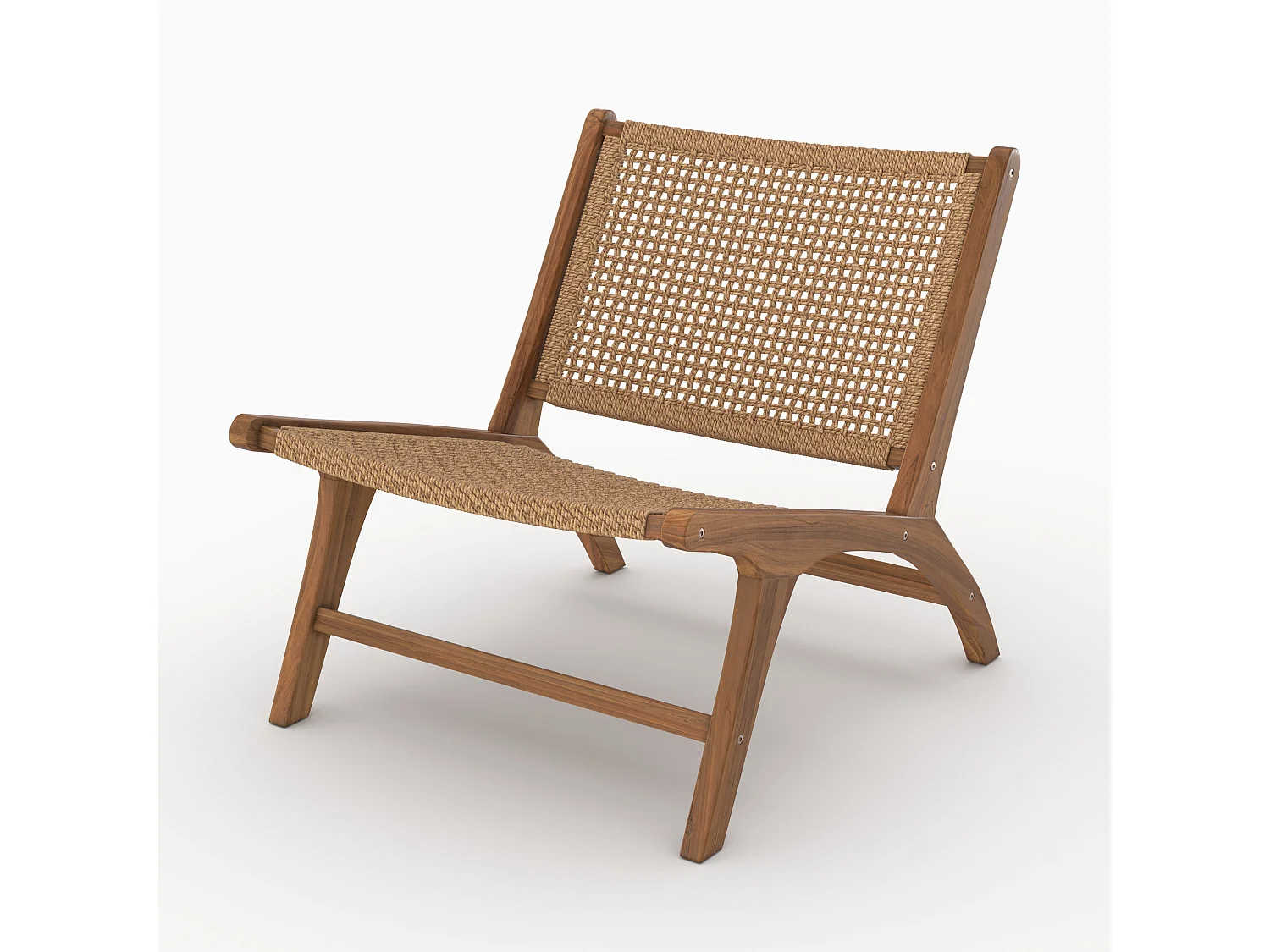 Sillón de madera de teca y tejido sintético - Kilka