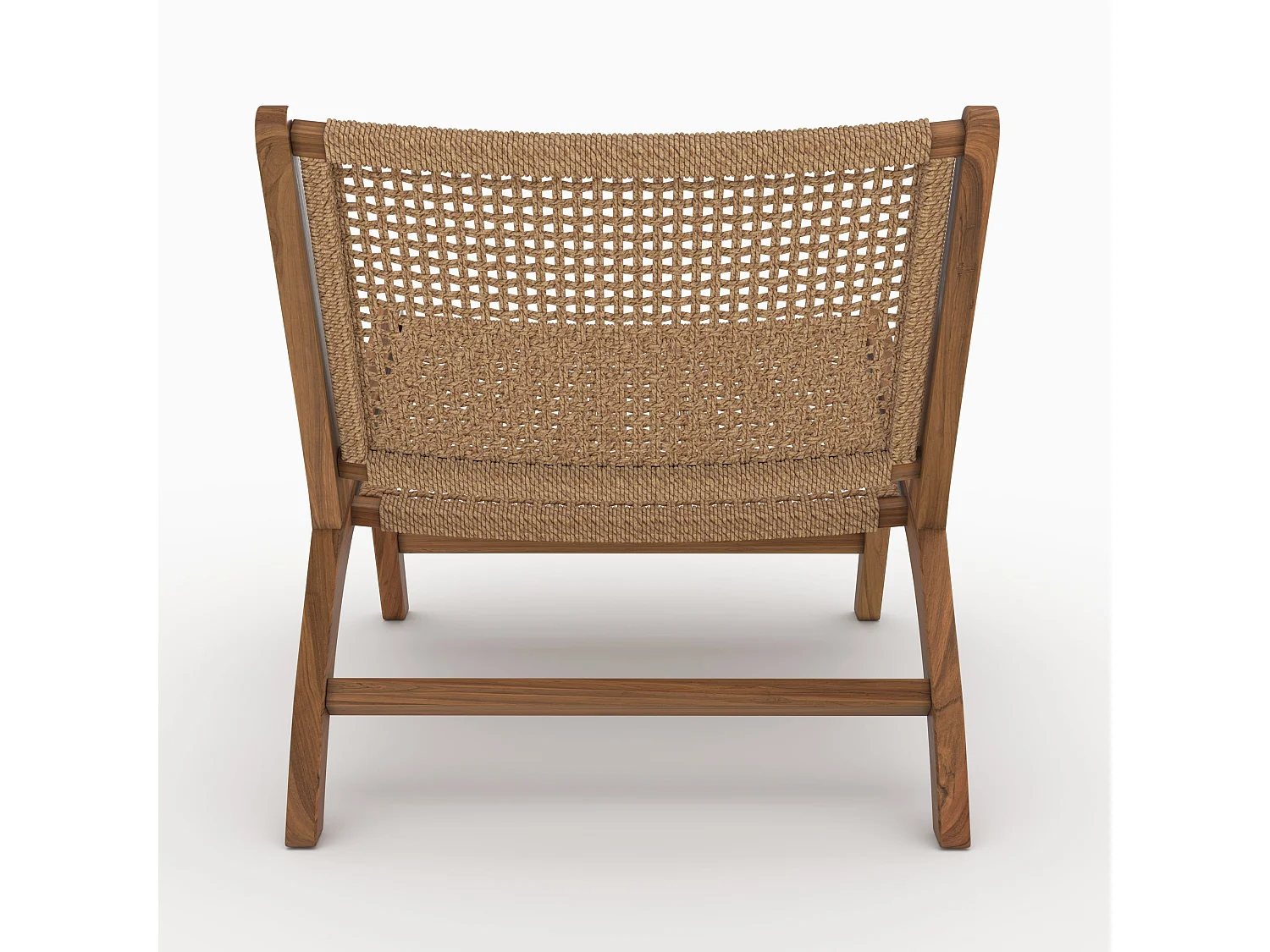 Sillón de madera de teca y tejido sintético - Kilka