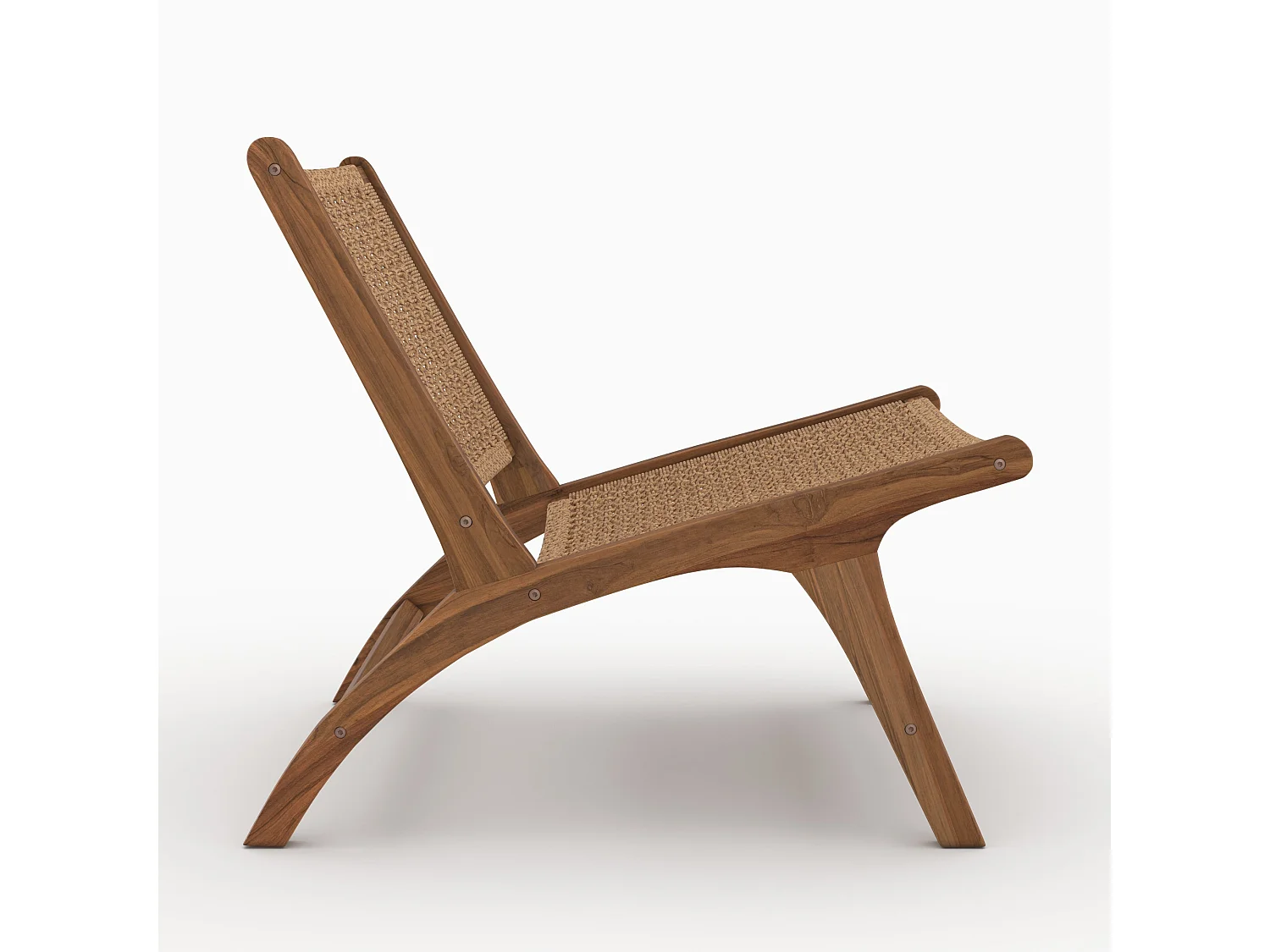 Sillón de madera de teca y tejido sintético - Kilka