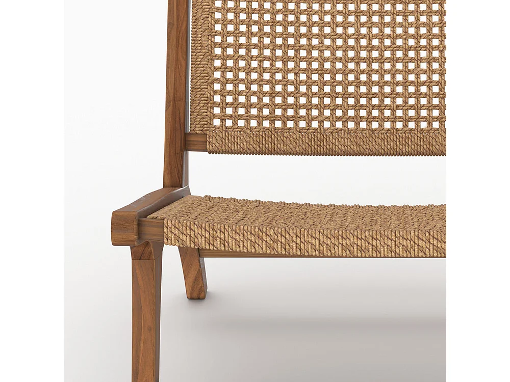 Sillón de madera de teca y tejido sintético - Kilka