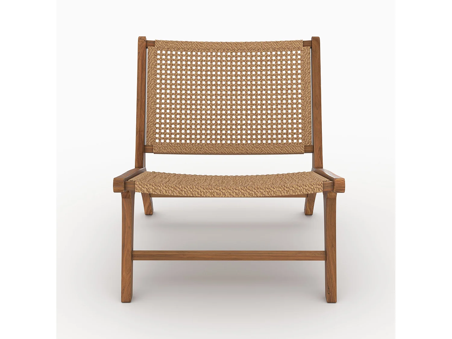 Sillón de madera de teca y tejido sintético - Kilka