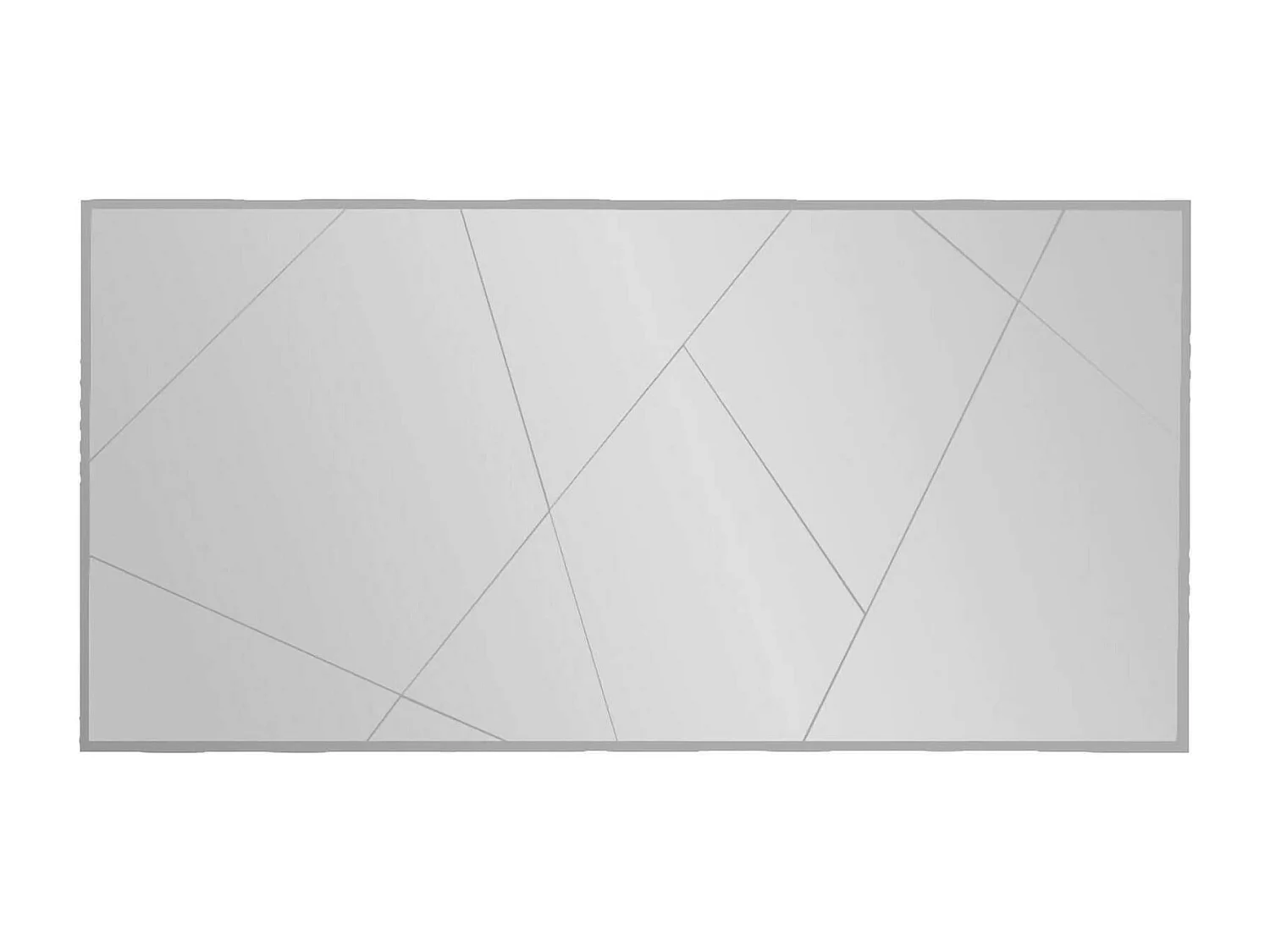 Miroir Rana, Verre miroité, Objet d'ameublement mural, Décoration avec miroir, 170x2h60 cm, Blanc