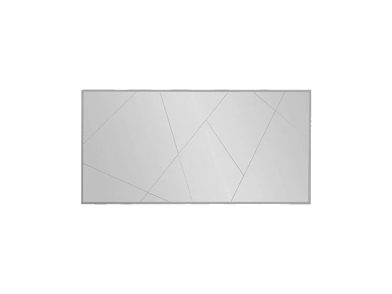 Miroir Rana, Verre miroité, Objet d'ameublement mural, Décoration avec miroir, 170x2h60 cm, Blanc