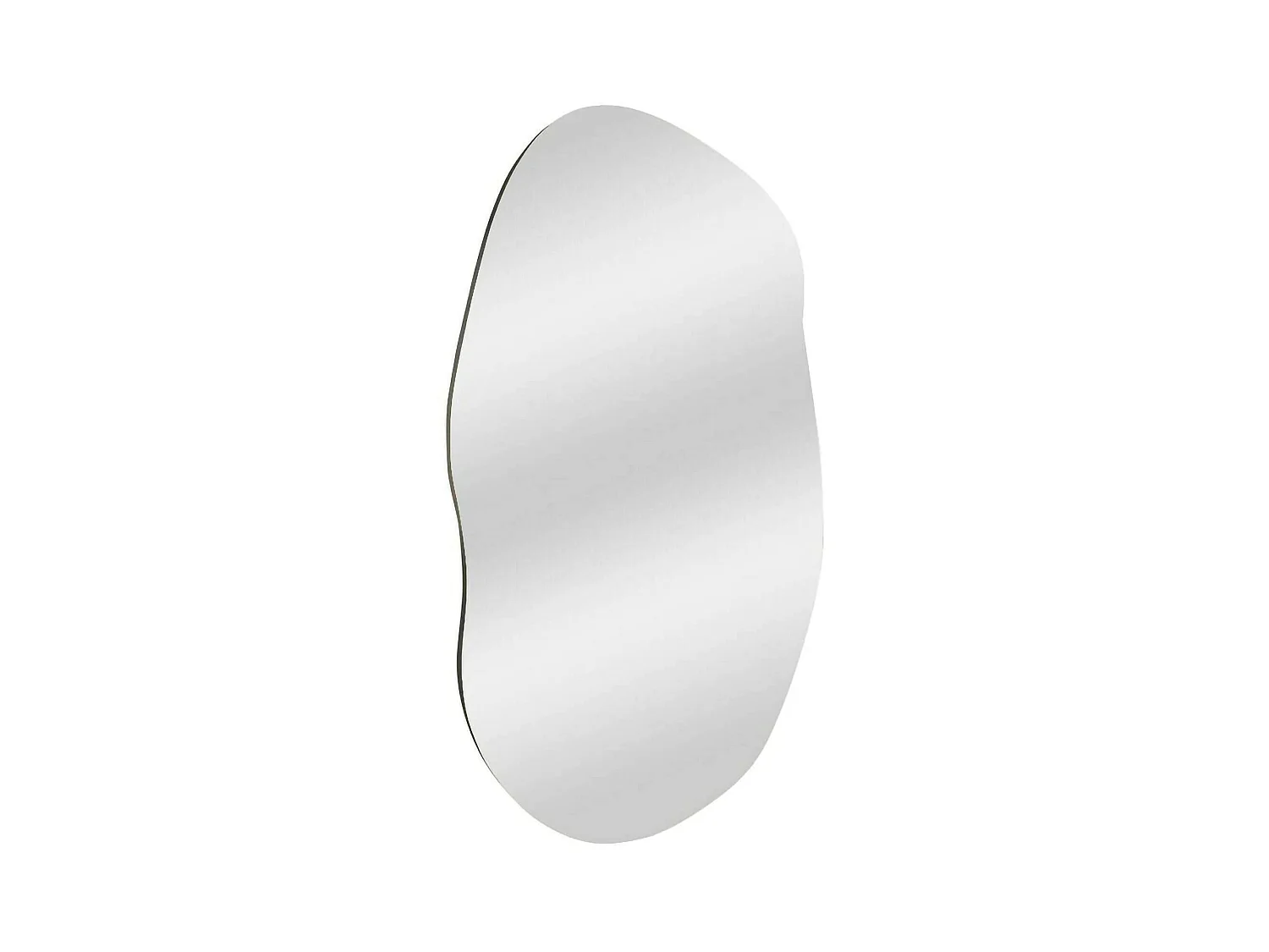 Miroir Ophelia, Verre miroité, Objet d'ameublement mural, Décoration avec miroir, 52x2h89 cm, Noir