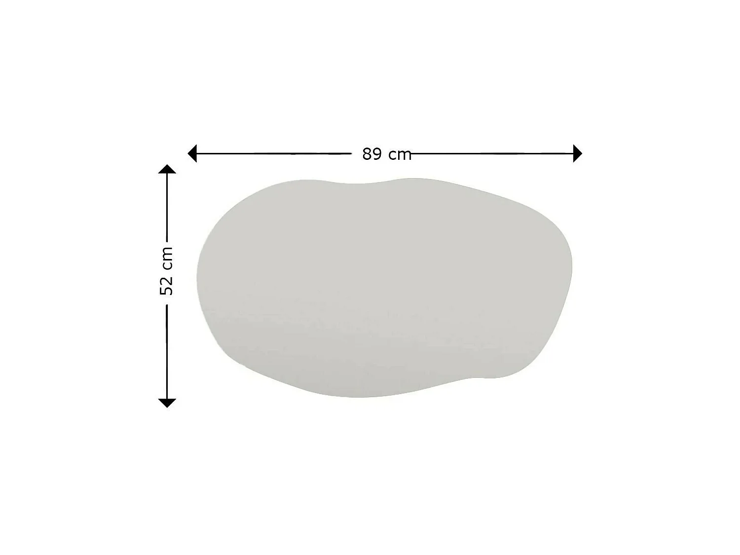 Miroir Ophelia, Verre miroité, Objet d'ameublement mural, Décoration avec miroir, 52x2h89 cm, Noir