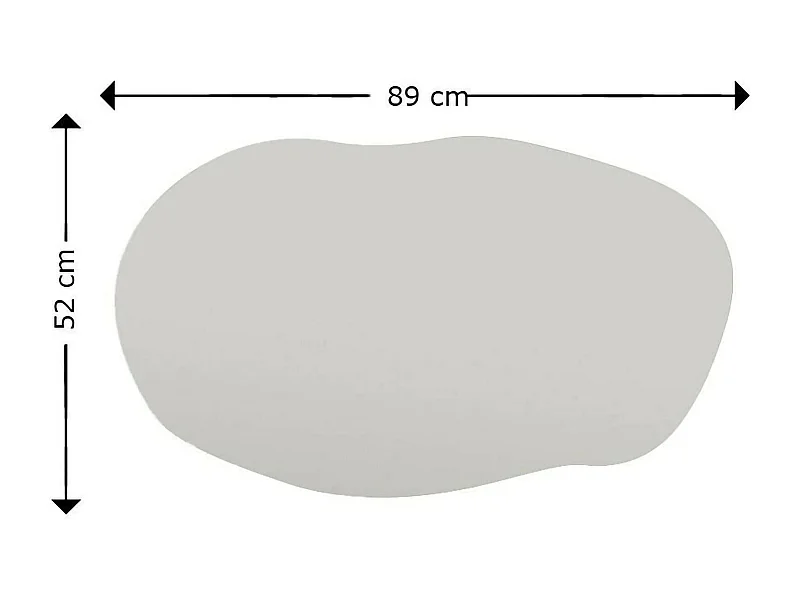 Miroir Ophelia, Verre miroité, Objet d'ameublement mural, Décoration avec miroir, 52x2h89 cm, Noir