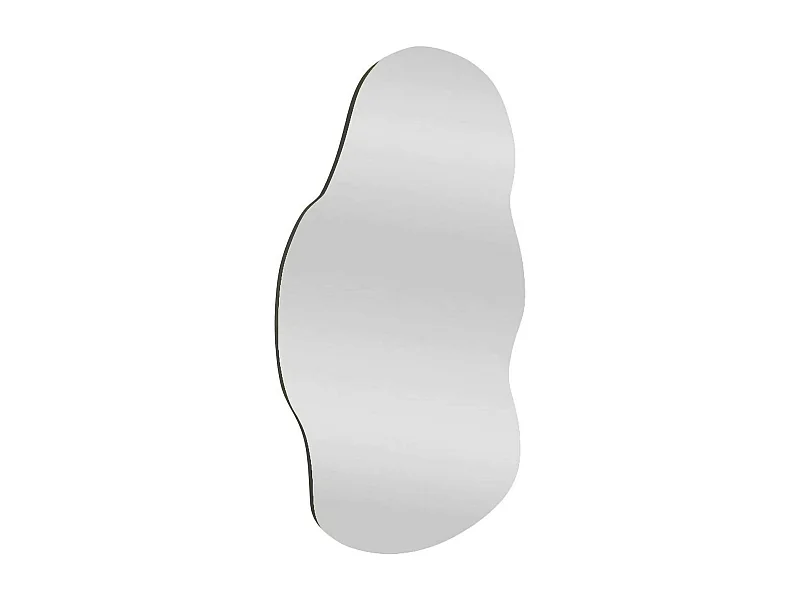 Miroir Megrez, Verre miroité, Objet d'ameublement mural, Décoration avec miroir, 40x2h72 cm, Noir