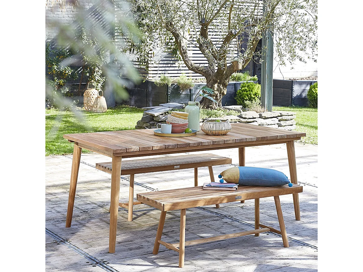 Table de jardin en teck massif 6/8 places