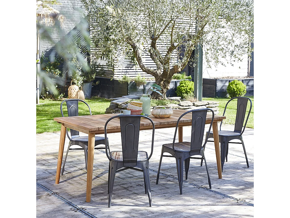 Table de jardin en teck massif 6/8 places