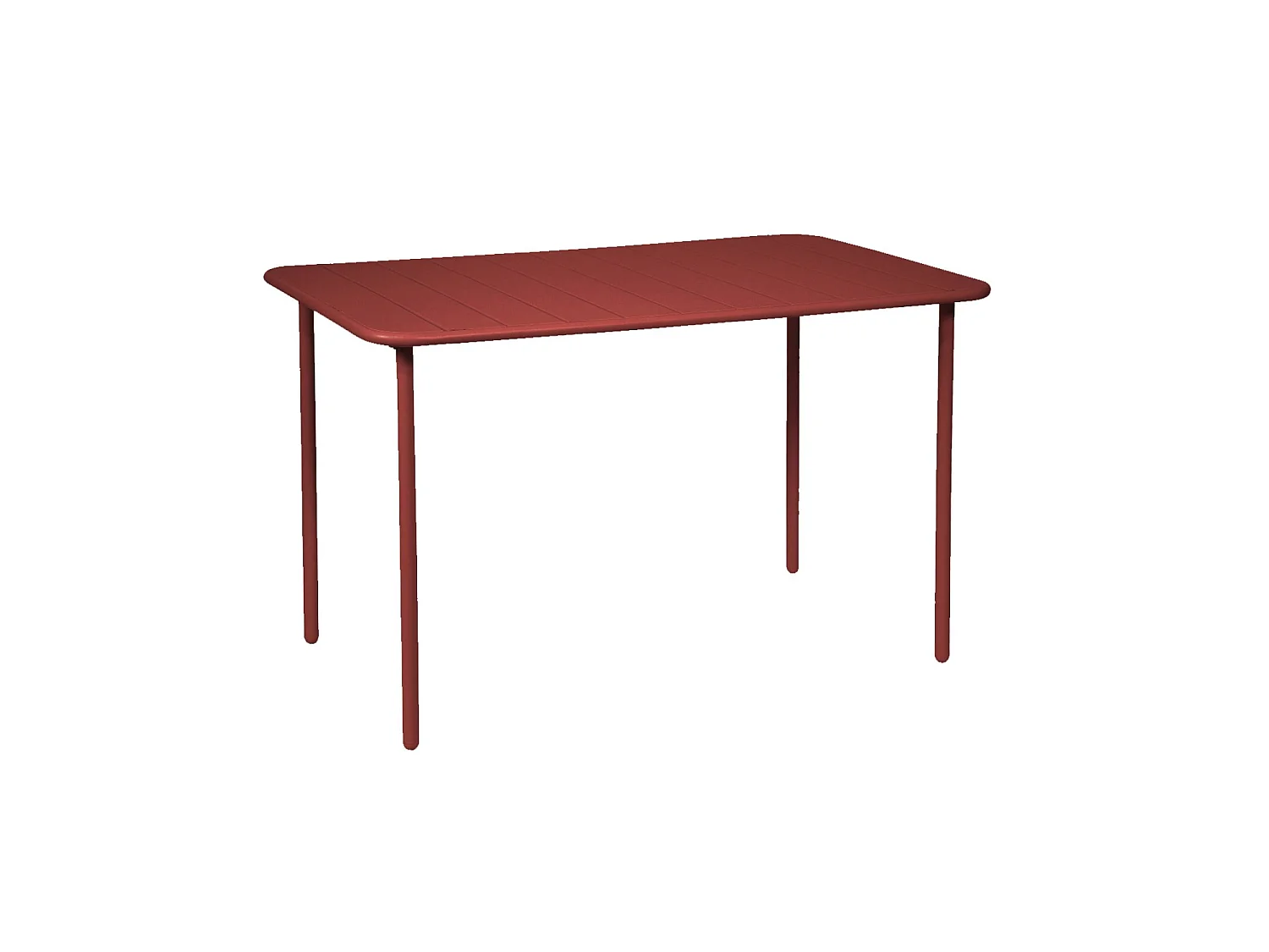 Set tavolo da giardino bistrot in metallo con 4 sedie, 120cm, terra di