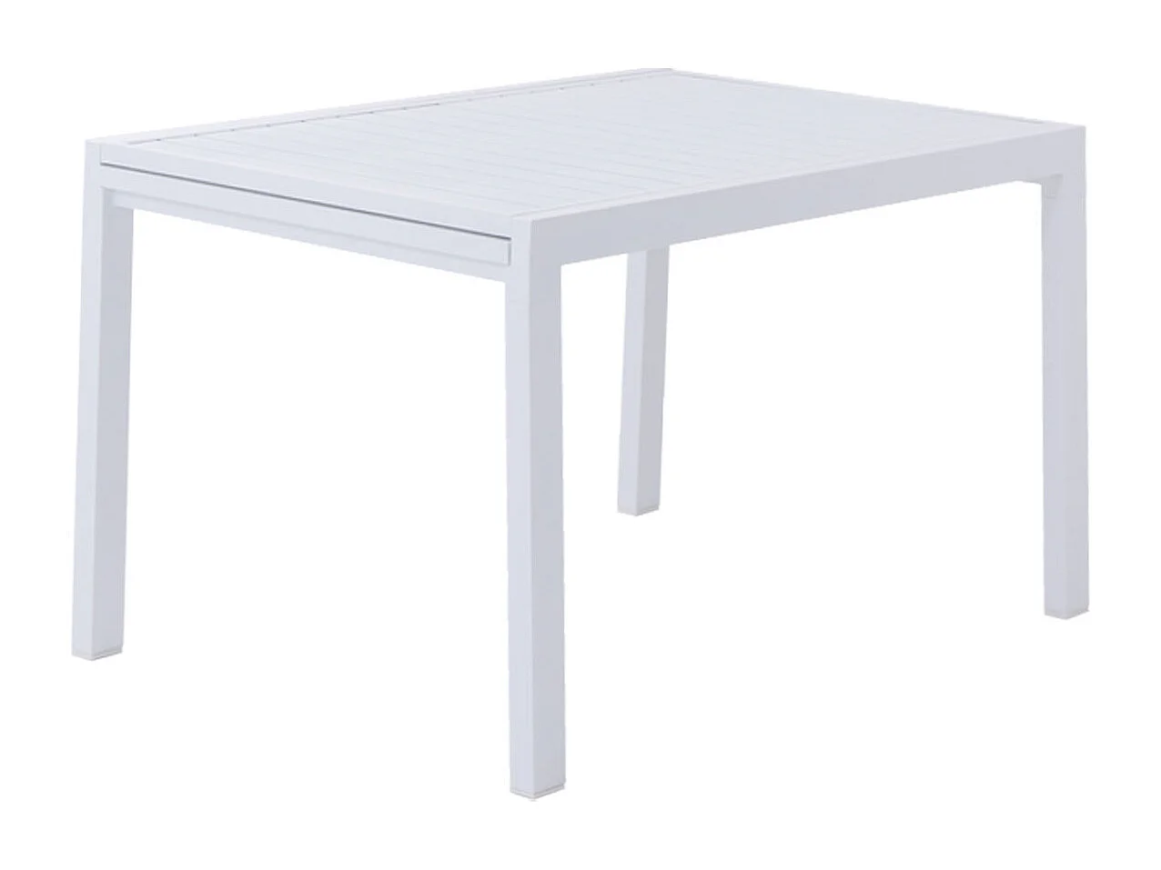 Tuinmeubelset VENEZIA uitschuifbaar 132/264 in wit aluminium - 10 zitplaatsen