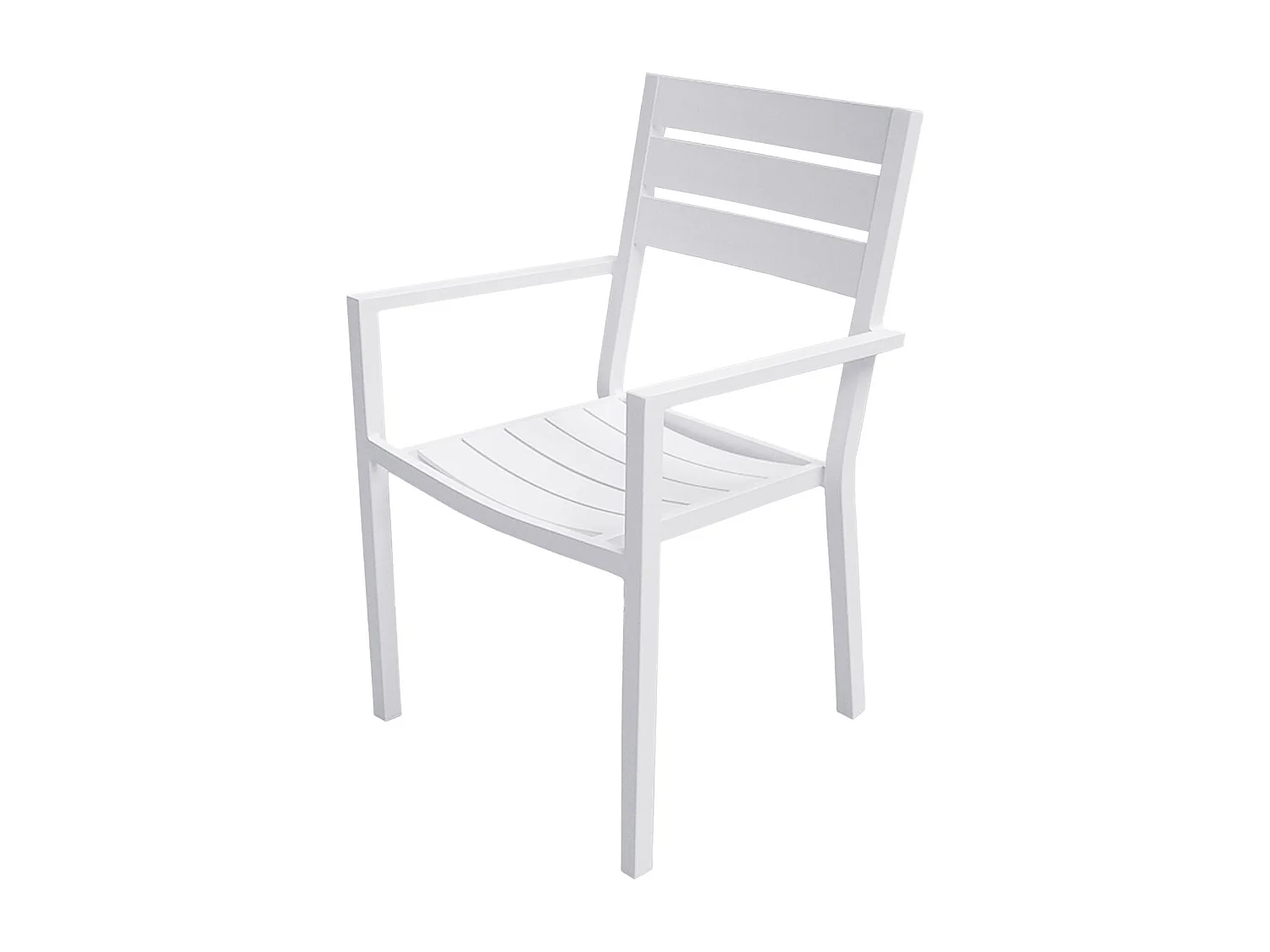 Tuinmeubelset VENEZIA uitschuifbaar 132/264 in wit aluminium - 10 zitplaatsen