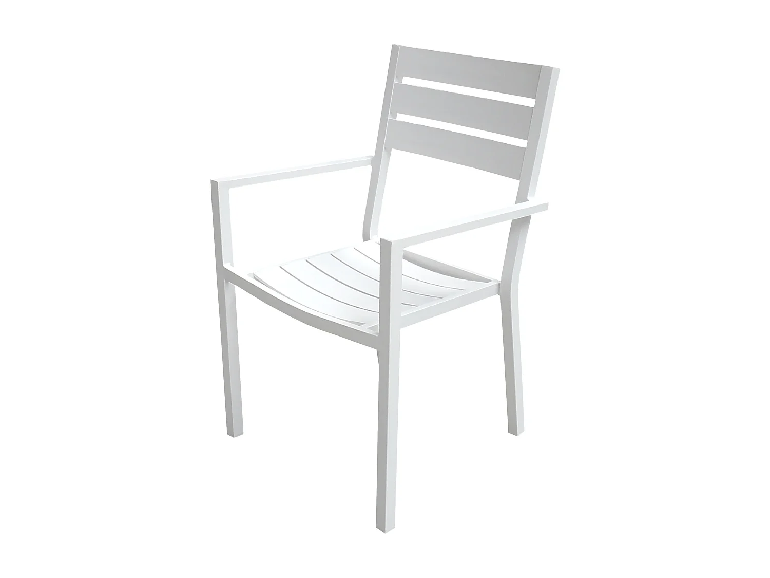 Salon de jardin VENEZIA extensible 132/264 en aluminium blanc - 10 places