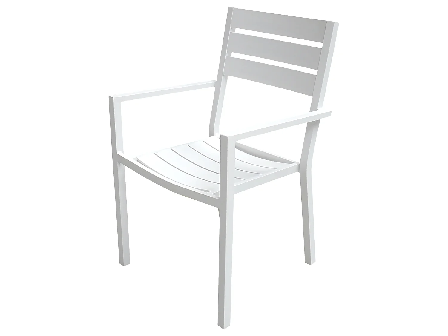 Tuinmeubelset VENEZIA uitschuifbaar 132/264 in wit aluminium - 10 zitplaatsen