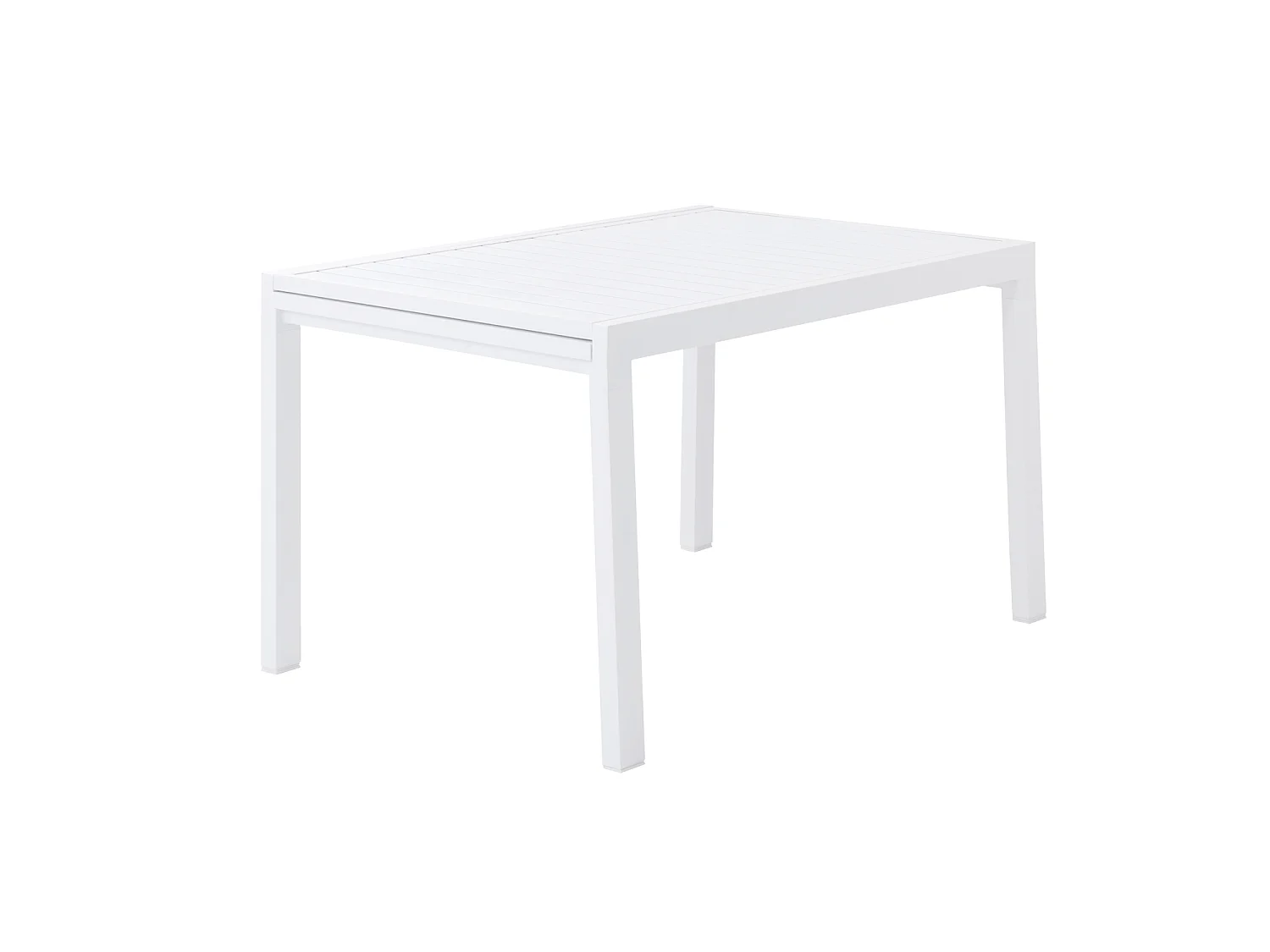 Salon de jardin VENEZIA extensible 132/264 en aluminium blanc - 10 places