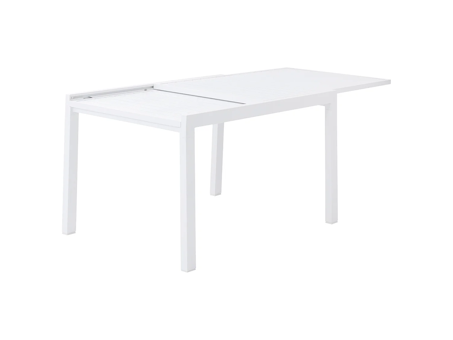Salon de jardin VENEZIA extensible 132/264 en aluminium blanc - 10 places