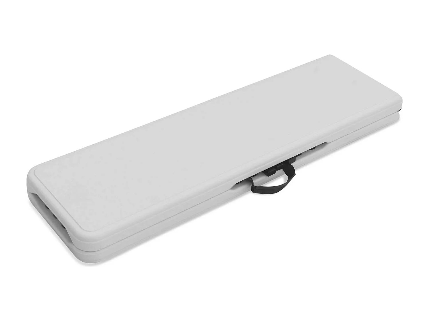 Lot de 2 tables de réception pliantes acier 2 bancs Fiesta 180cm blanc