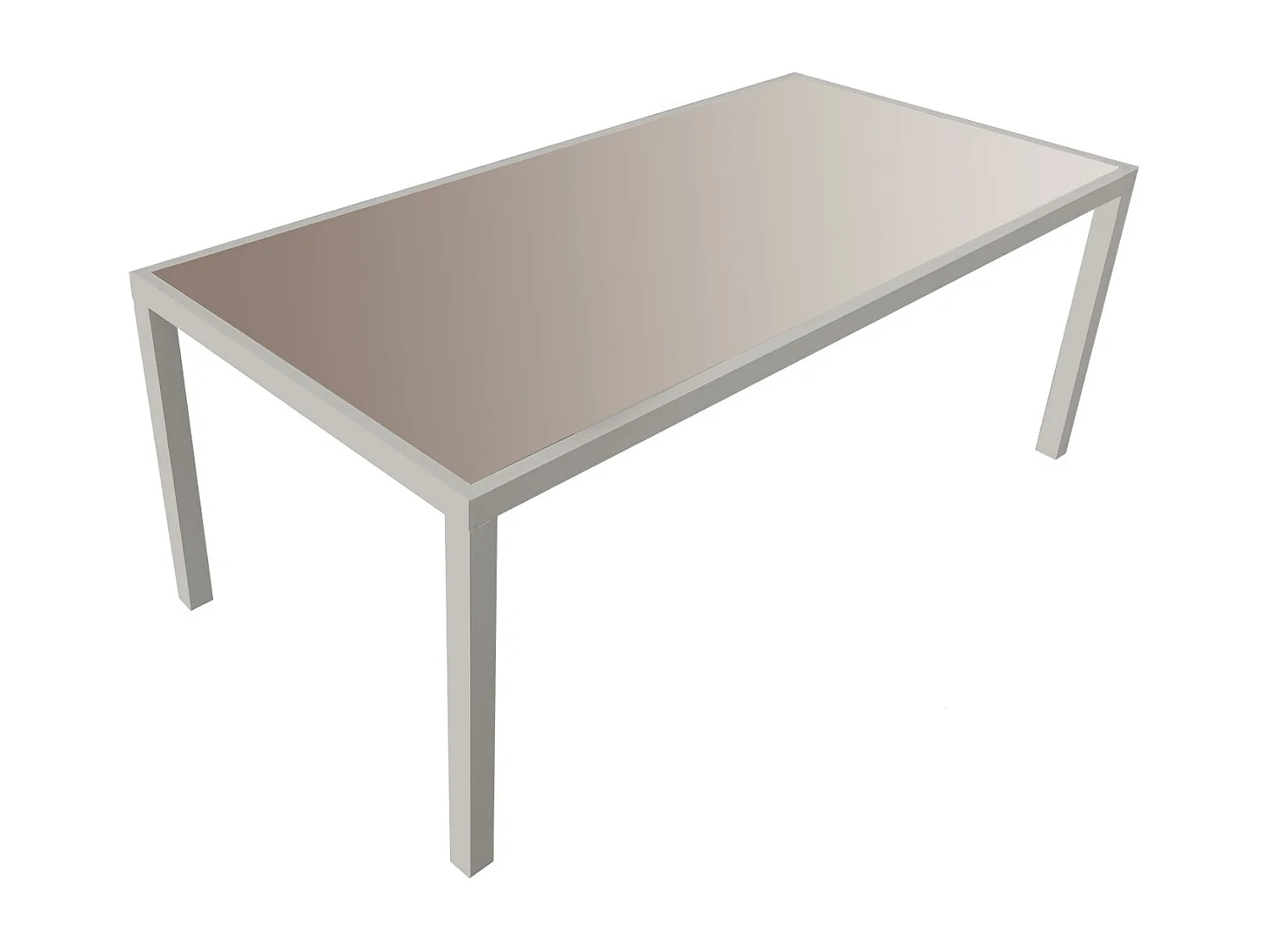 Set di mobili da giardino BARI in textilene taupe 8 posti - alluminio taupe - HAPPY GARDEN