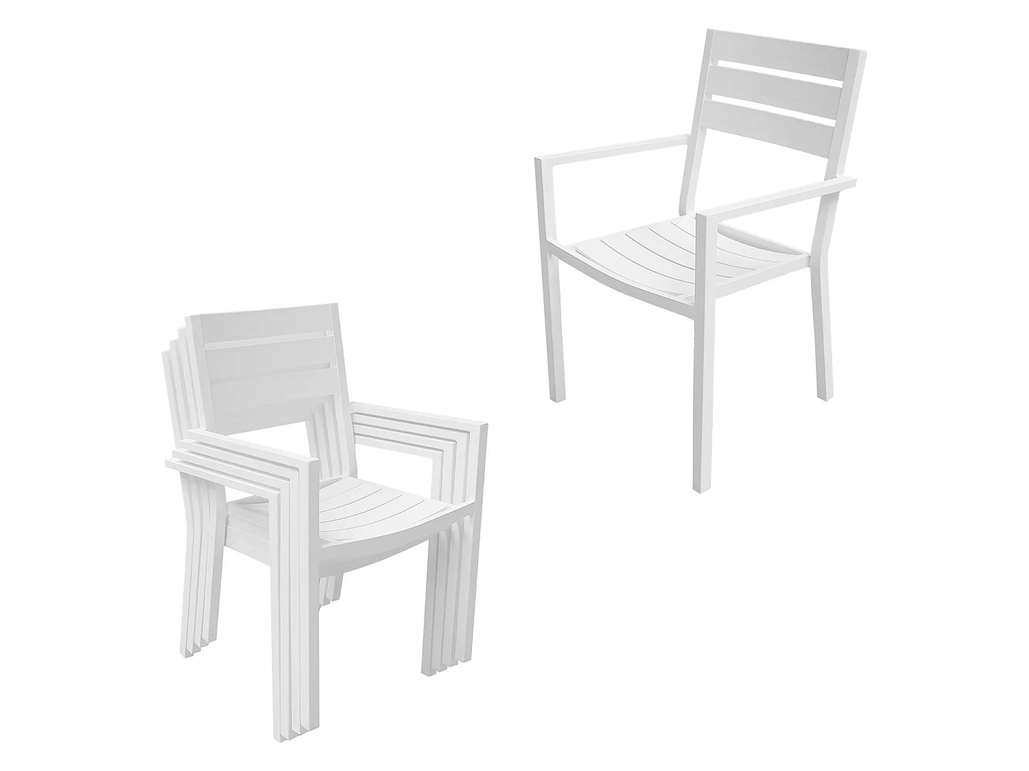 Conjunto de jardín extensible VENEZIA 180/300 en aluminio 10 plazas blanco - HAPPY GARDEN