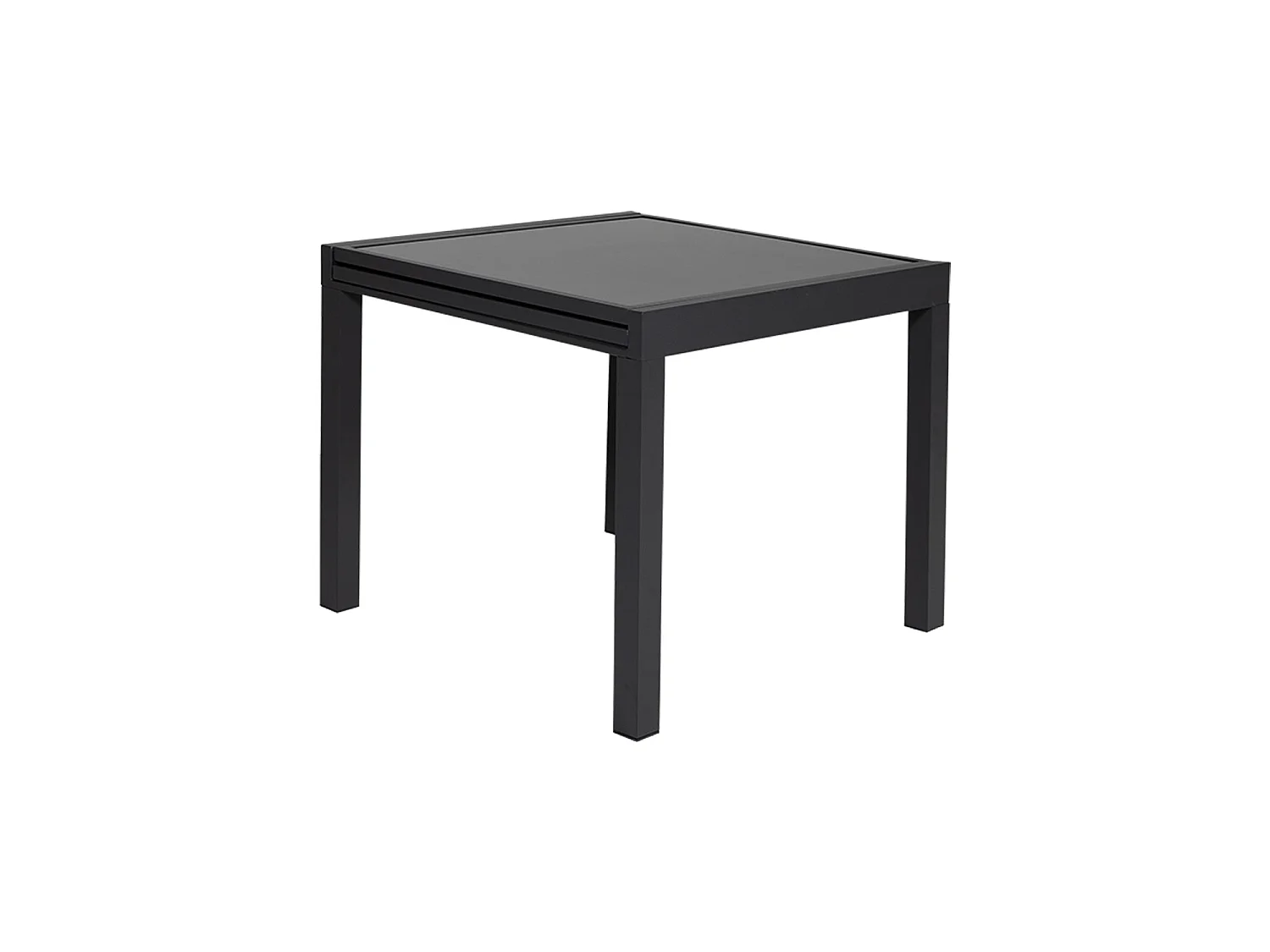 Salon de jardin LAMPEDUSA extensible en textilène gris 8 places - aluminium anthracite