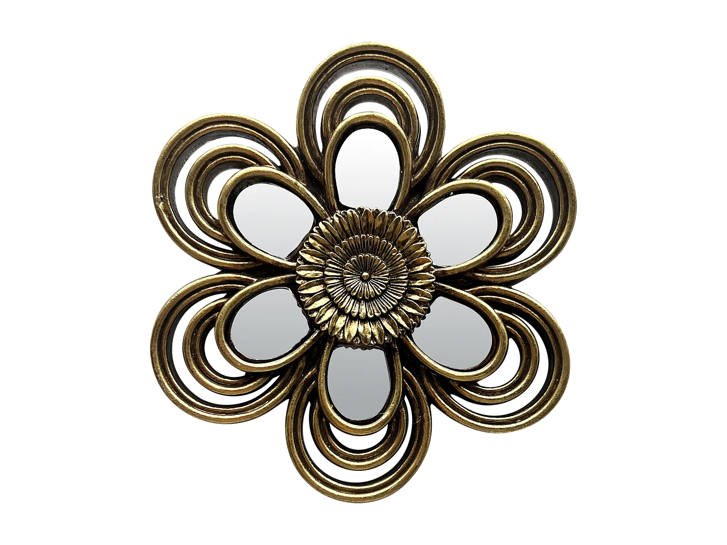 Déco murale fleur miroir diam 11cm