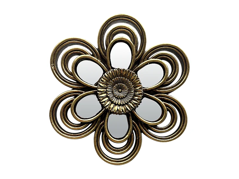 Déco murale fleur miroir diam 11cm