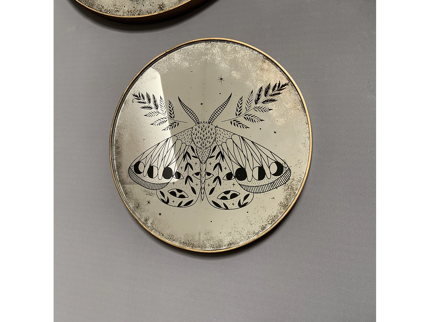 Déco murale miroir imprimé papillon 20cm