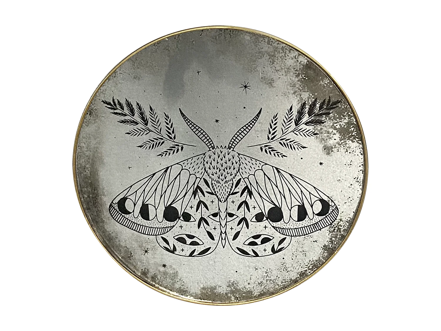 Déco murale miroir imprimé papillon 20cm