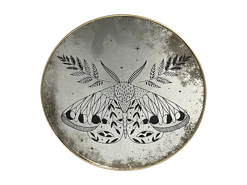 Déco murale miroir imprimé papillon 20cm