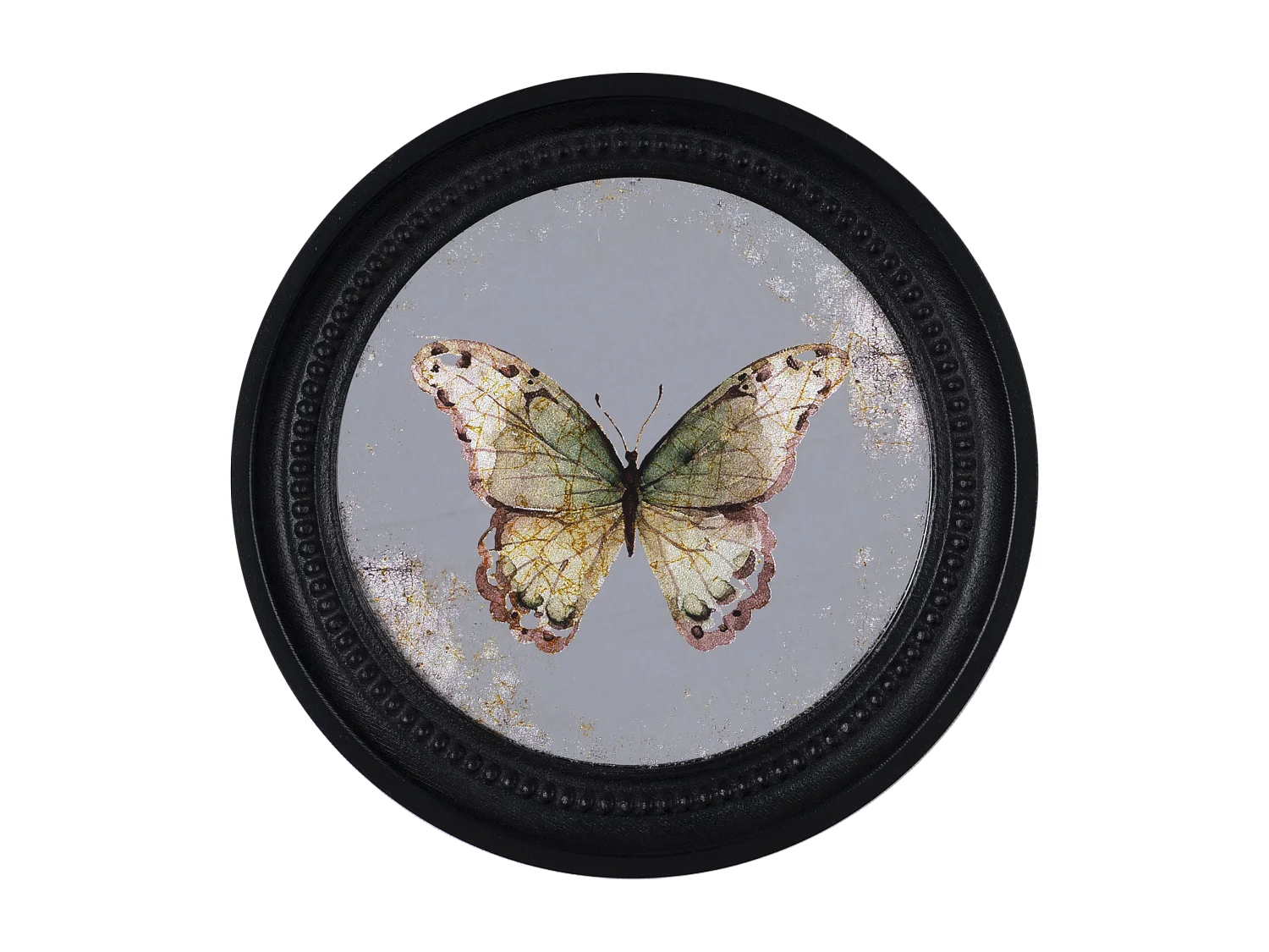 Déco murale encadrée papillon noir 27cm