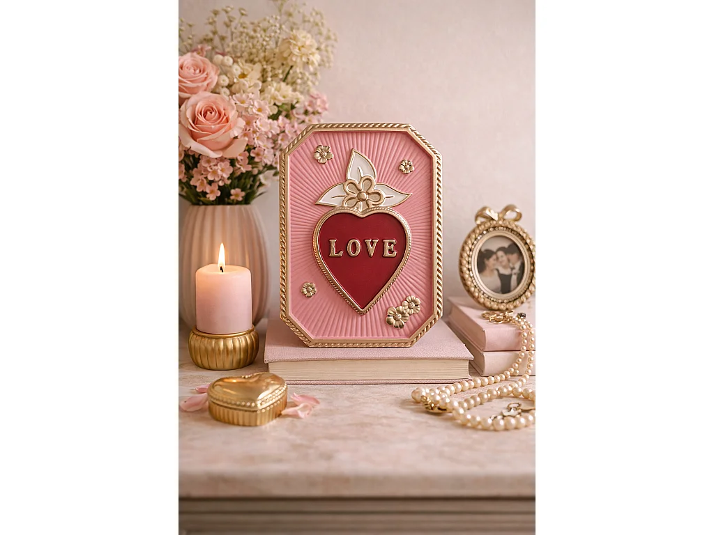 Déco murale cœur love 15x20cm