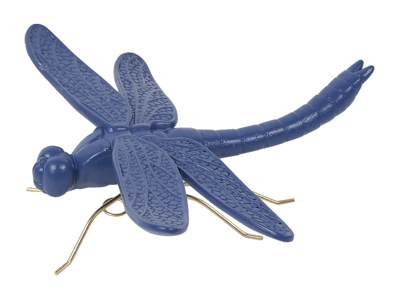 Déco murale libellule bleu 19.8x18.3x6cm