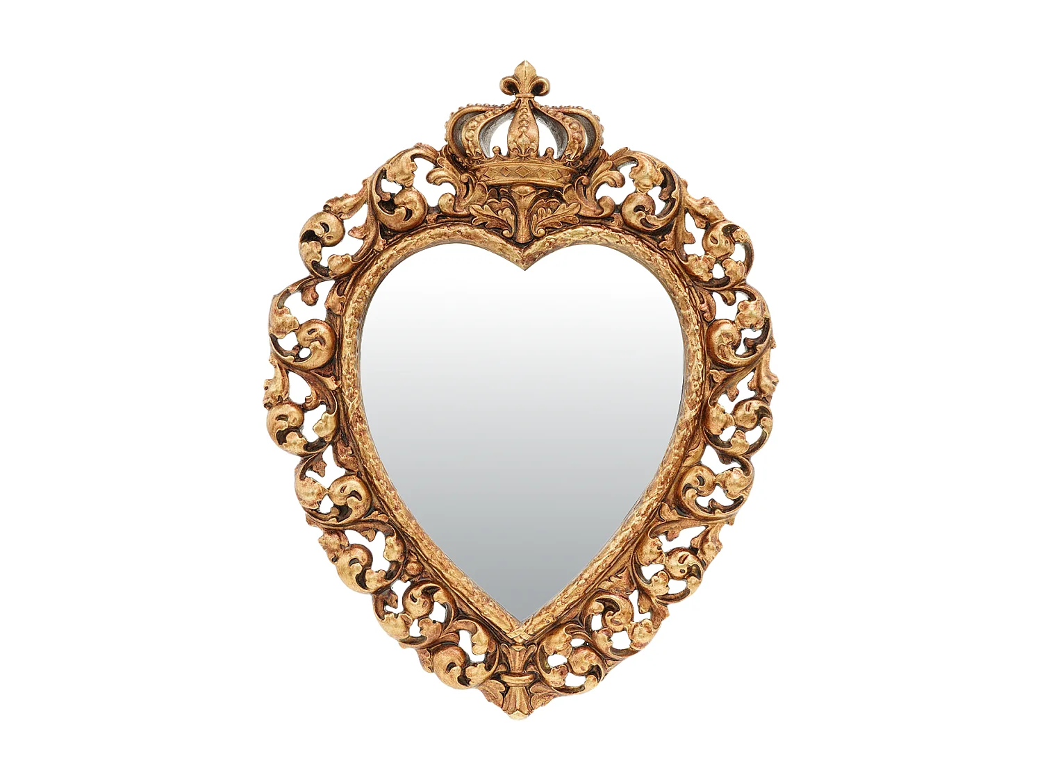 Déco murale ex-voto doré couronne 23.7x30.1cm