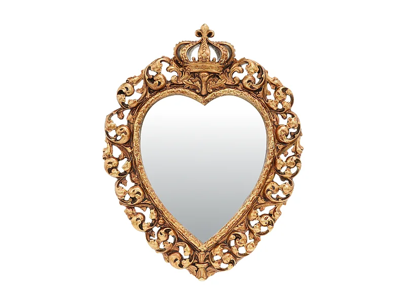 Déco murale ex-voto doré couronne 23.7x30.1cm