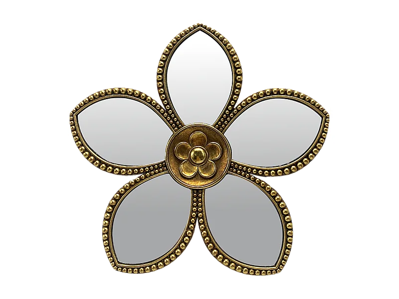 Déco murale fleur miroir 20.5cm