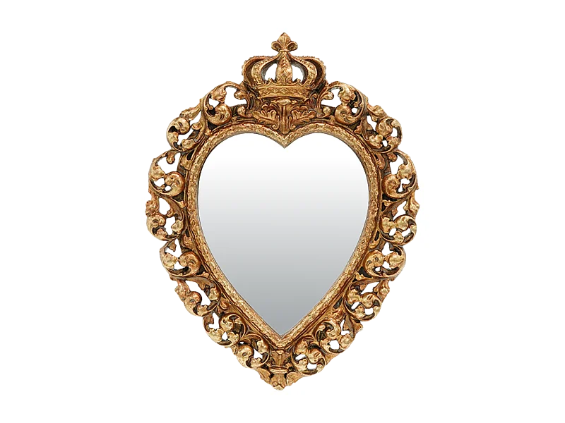 Déco murale ex-voto doré couronne 14,7x19,2cm